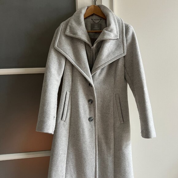 SOIA & KYO Wool Double Collar Coat - Picture 3 of 5